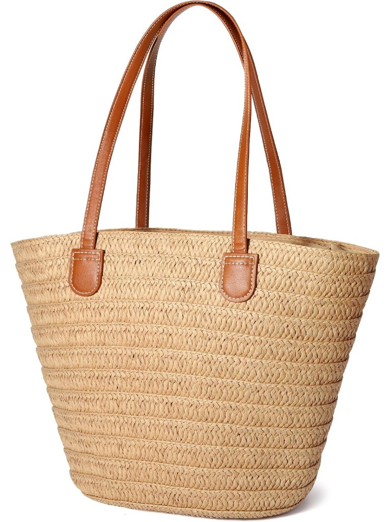 Straw Bag Womens Straw Beach Bag Vacation Purse For Summer